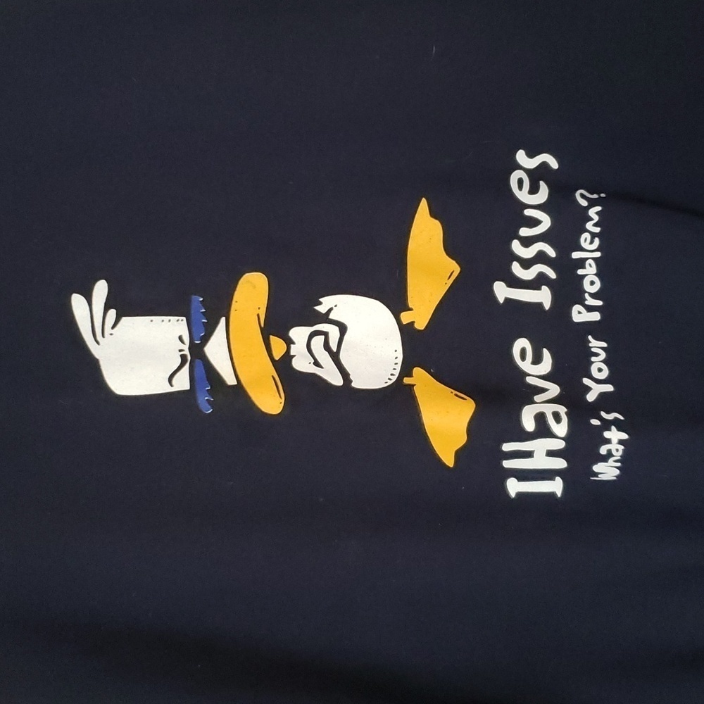 90's "I have issues, what's your problem" oversized sweatshirt, navy blue, 2XL - Picture 2 of 4